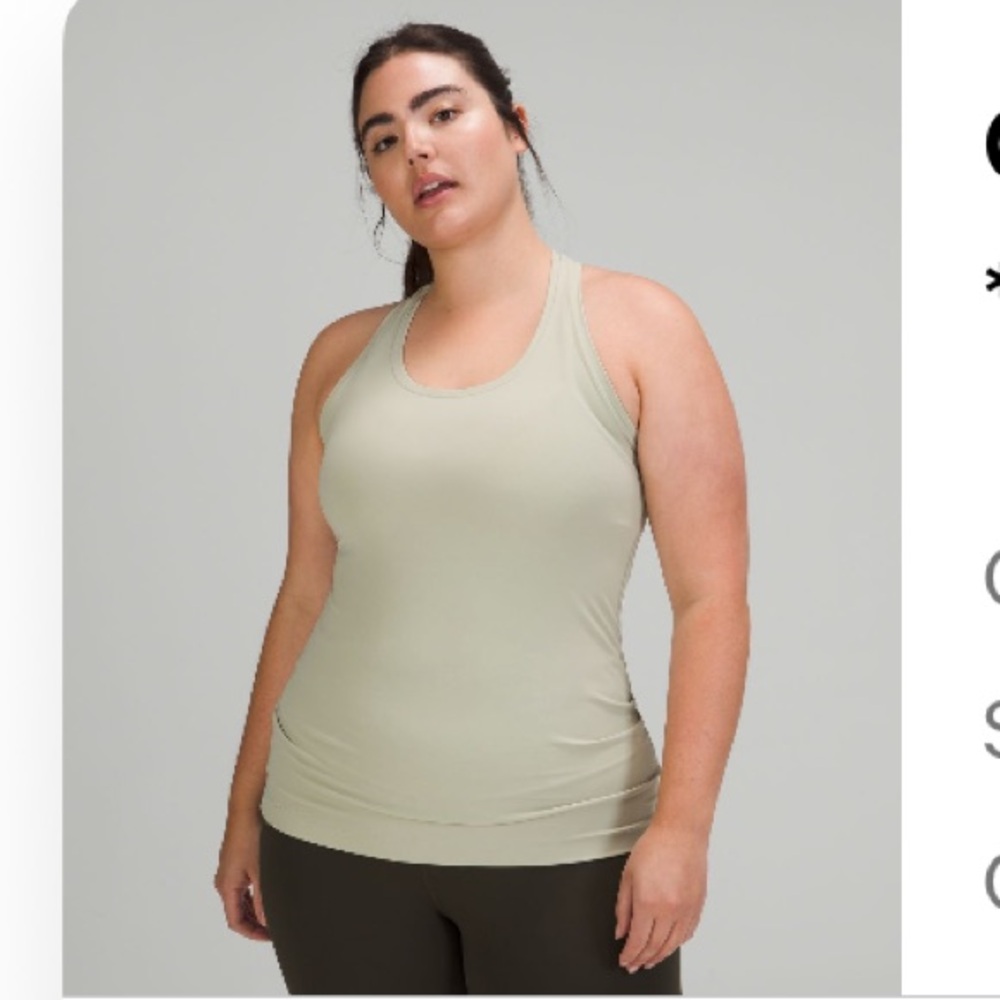 Lululemon Nulu Racerback Tank Top in Green Fern